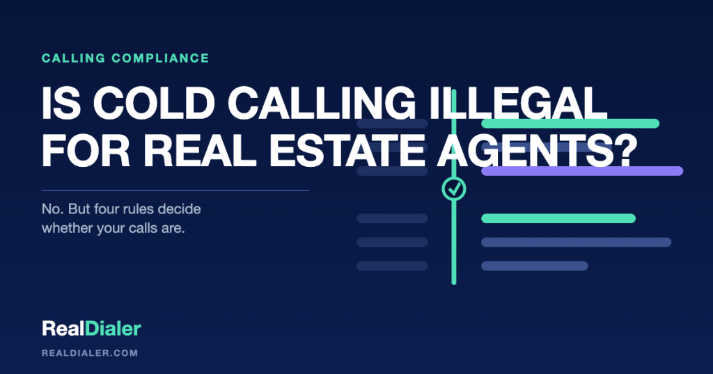 RealDialer graphic of four gates a cold call passes through: the registry, the clock, the cell phone, and the do-not-call request
