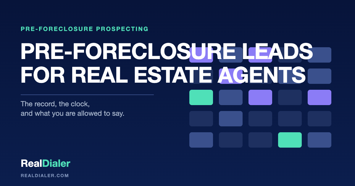 RealDialer graphic of a recorded notice with a calendar beside it and a line drawn between what an agent may and may not say