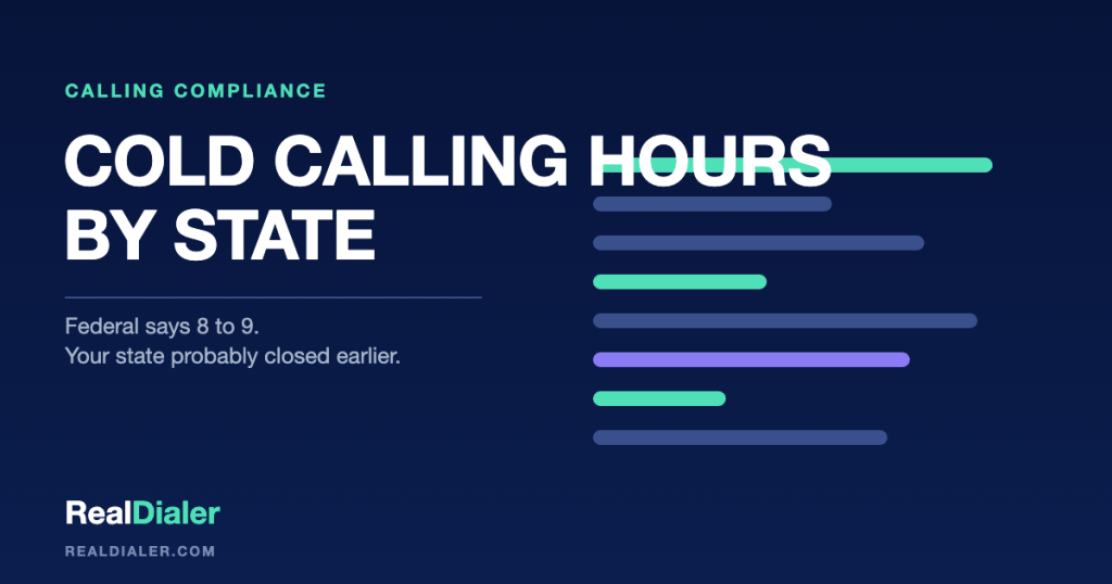 RealDialer graphic of a clock face with the federal calling window marked and several state windows drawn inside it