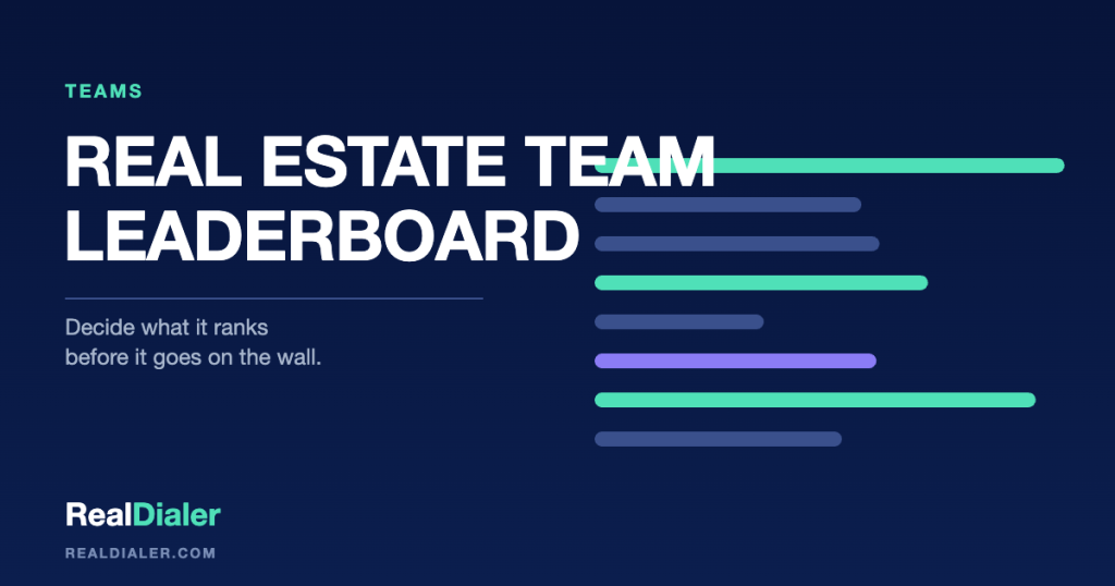 RealDialer graphic of a leaderboard with three columns highlighted and two columns crossed out
