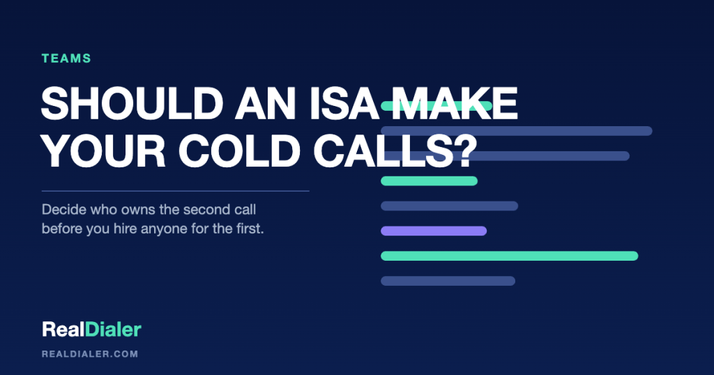 RealDialer graphic of two phones, a first call and a second call, with an arrow between them labeled handoff