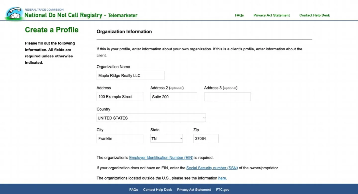 Your organization as it appears on your IRS paperwork